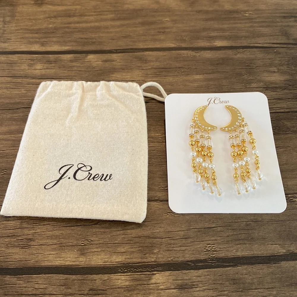 J. Crew Franchi Moon Pearl Earrings - Picture 8 of 12